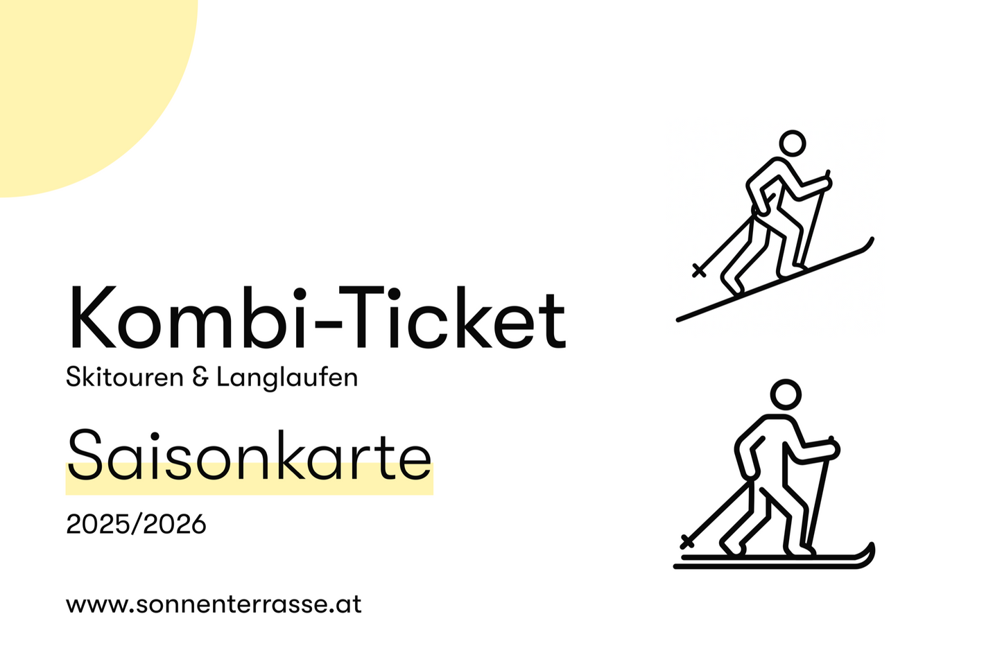 Kombi-Ticket: Langlaufloipe & Skitouren Saisonkarte 2025/26